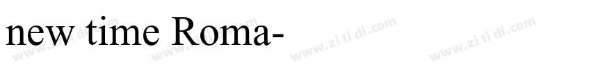 new time Roma字体转换